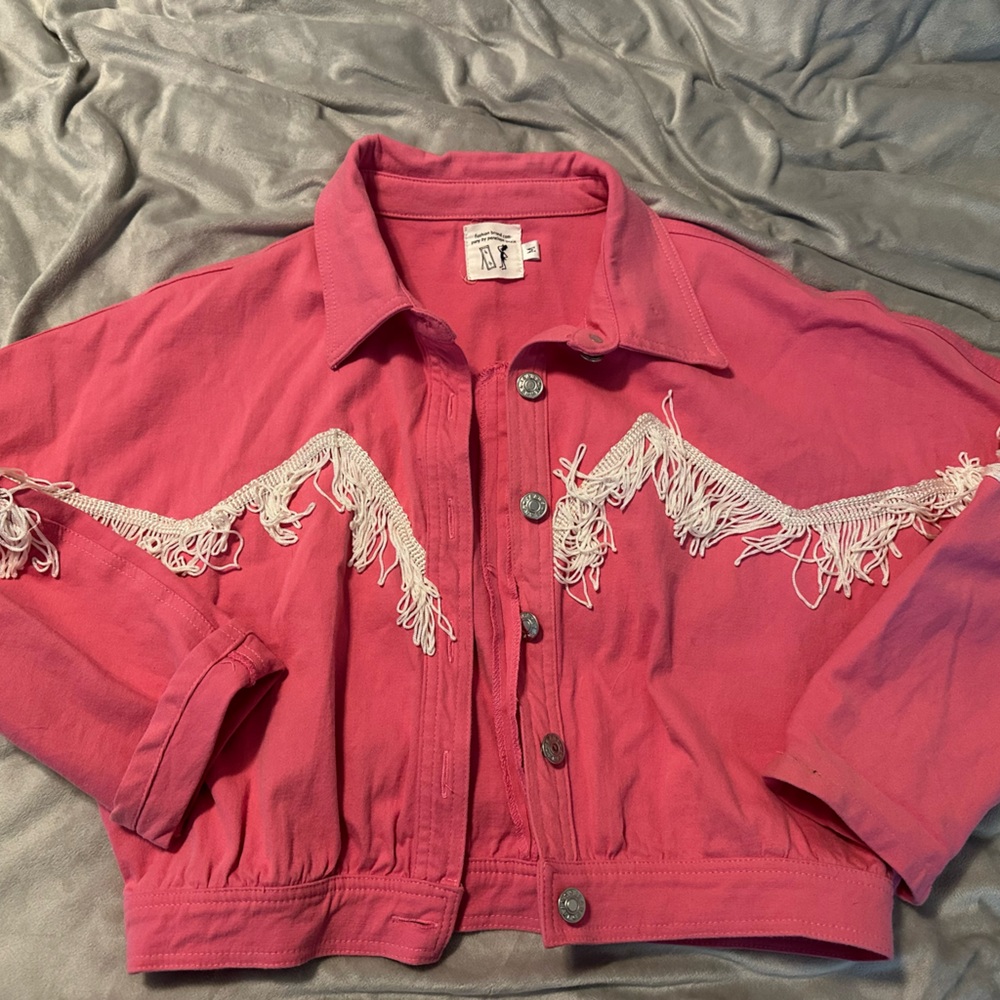 FBC Pink Fringe Jacket